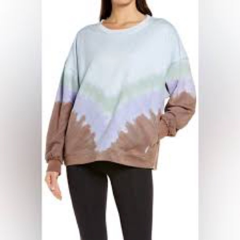Free People Ombré Metti Crew in Phlox Combo, Oversized Small